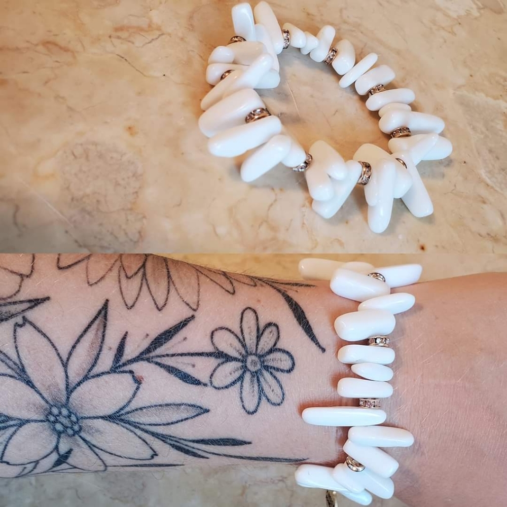 Kinsley Armelle White Chip Collection Bracelet
